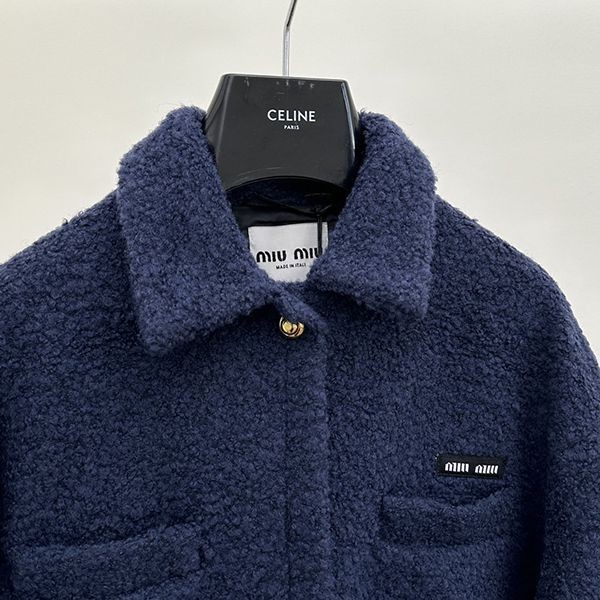 完売人気 ミュウミュウ ブークレブルゾン ジャケット 偽物